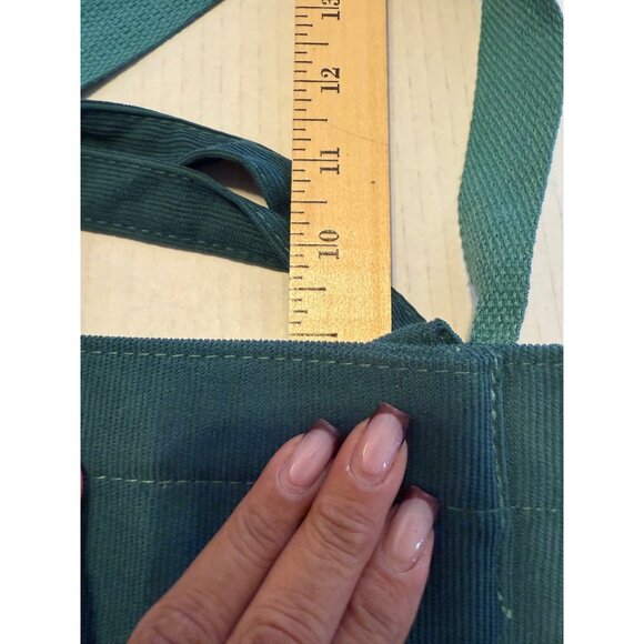 LETU Green Corduroy Tote Bag Adjustable Shoulder Strap 10X8 - Picture 12 of 14